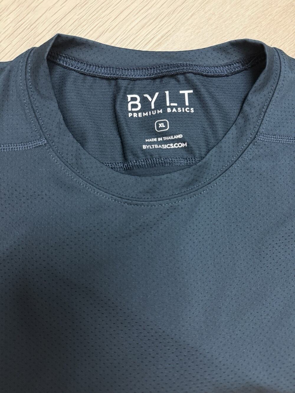 BYLT Premium Basics T-shirt Men’s XL Navy Blue Performance Short Sleeve MTSS0665